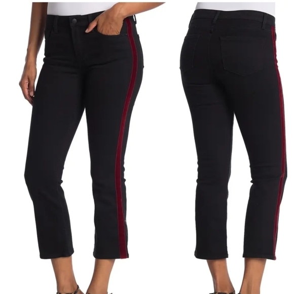 Velvet Graham & Spencer | NWOT Crop Kick Flare Chanel black jeans - Picture 3 of 7
